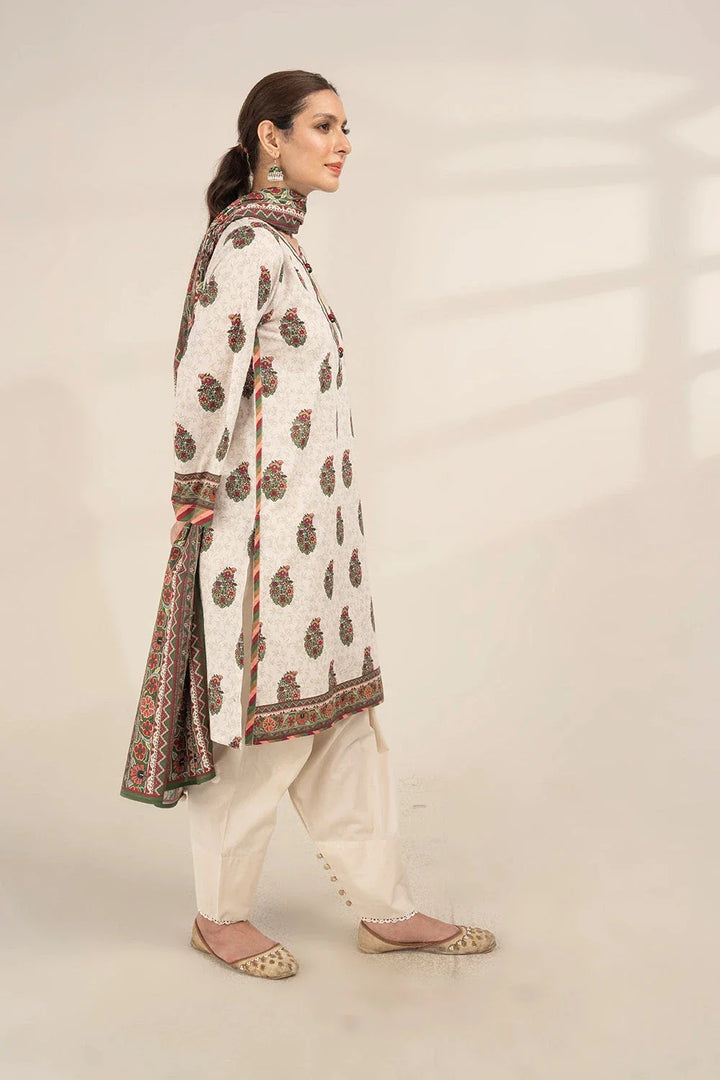 3PC Printed Unstitched Lawn Suit KLA-3272 Printed KHAS STORES 