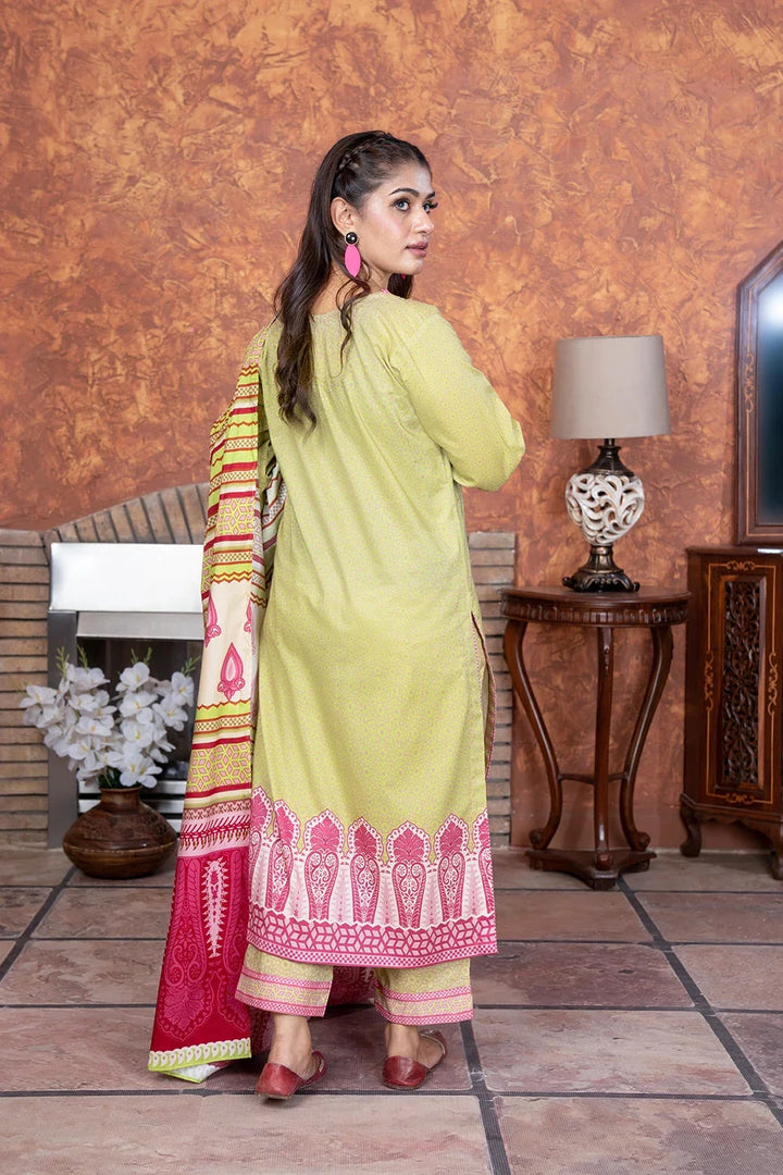 3PC Printed Unstitched Lawn Suit KLA-3478 Printed KHAS STORES 