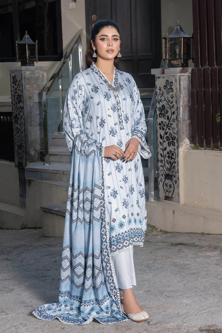 3PC Printed Unstitched Linen Suit KKT-3690 Printed KHAS STORES 