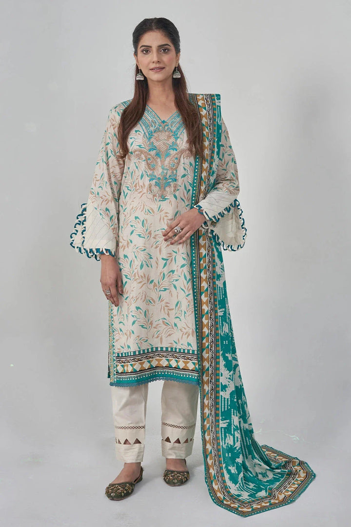 3PC Stitched Embroidered Lawn Suit KL-RTW-3079 KHAS STORES 