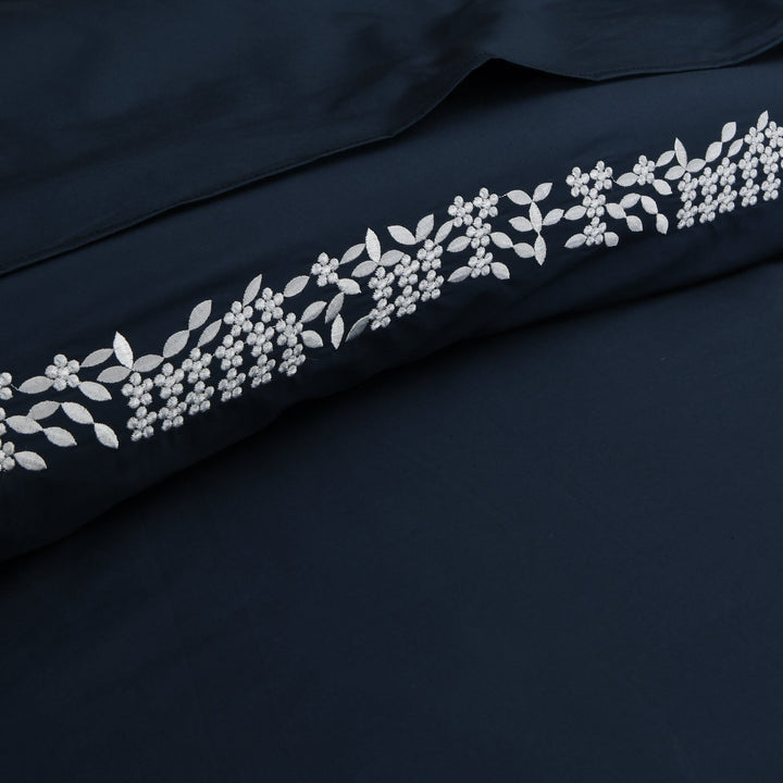 6 PCS BED SET ROYAL EXQUISITE NAVY Luxury Bedding HOMBEDCLU 