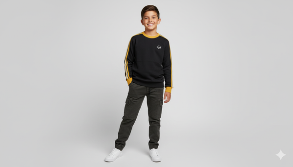 Kid's Sergio Tacchini Fleece Sweat Shirt Mustard