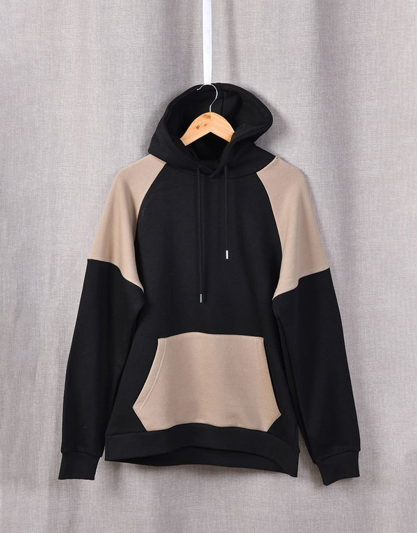 Men's Pannel Hoodie, Black