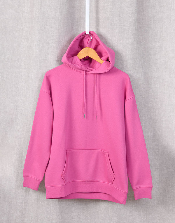 Ladies Pullover Hood, Dark Pink