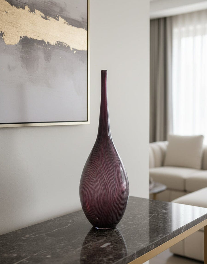 Amethyst Teardrop Glass Vase Decor KHAS STORES 