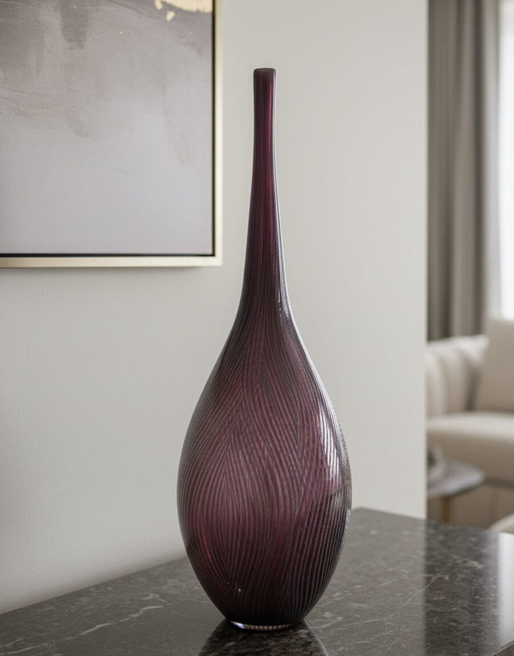 Amethyst Teardrop Glass Vase Decor KHAS STORES 