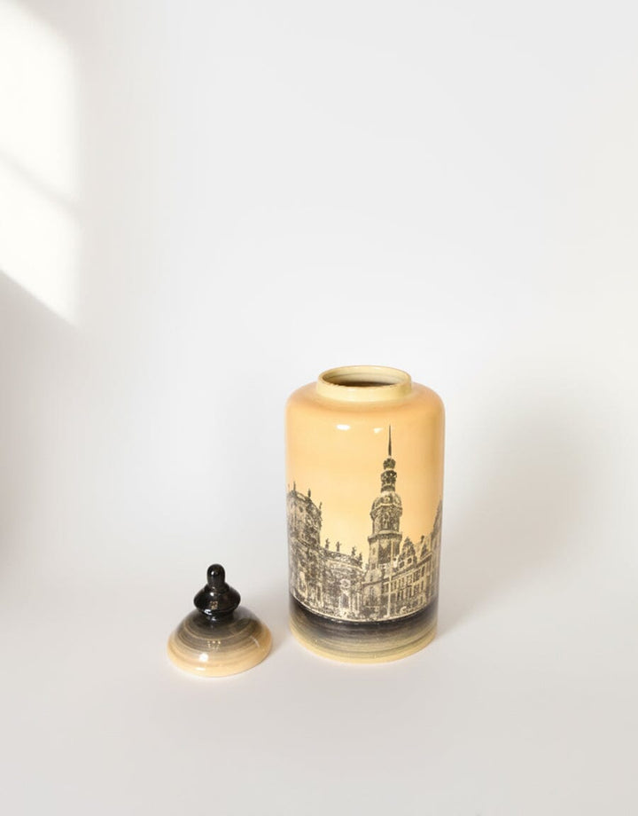Architectural Print Ceramic Jar Decor KHAS STORES 