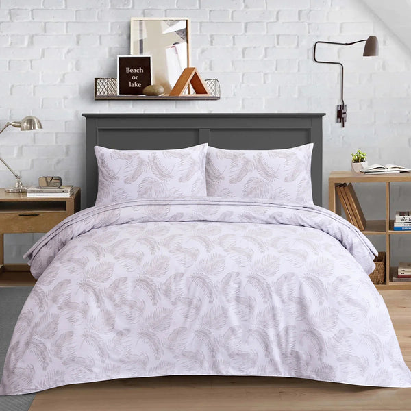 Bed Sheet Queen Island Leaf Reverse Home Collection HOMBEDCLU 