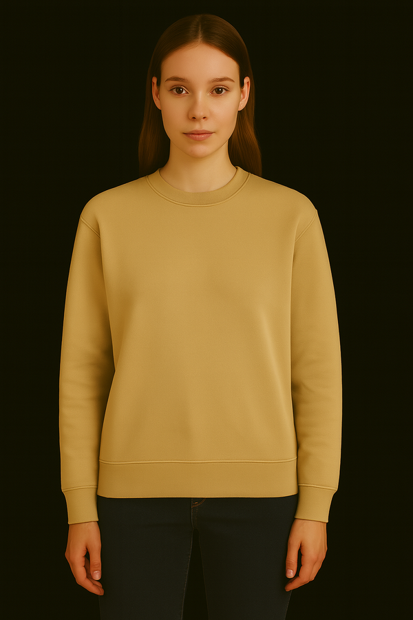 LADIES PLAIN SWEAT SHIRT BEIGE
