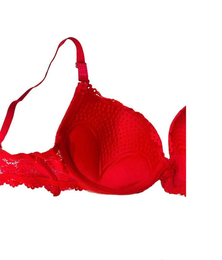 Black Floral Lacy Padded Bra Espicopink 