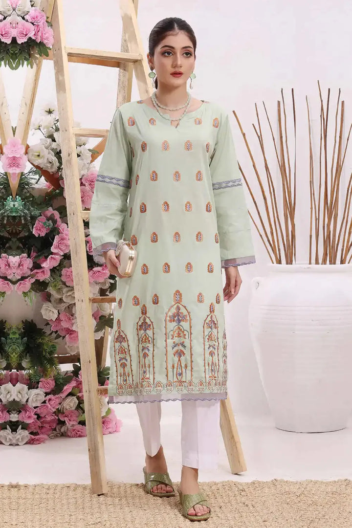 Embroidered Lawn Stitched Shirt DRLE-1987 Embroidered KHAS STORES 