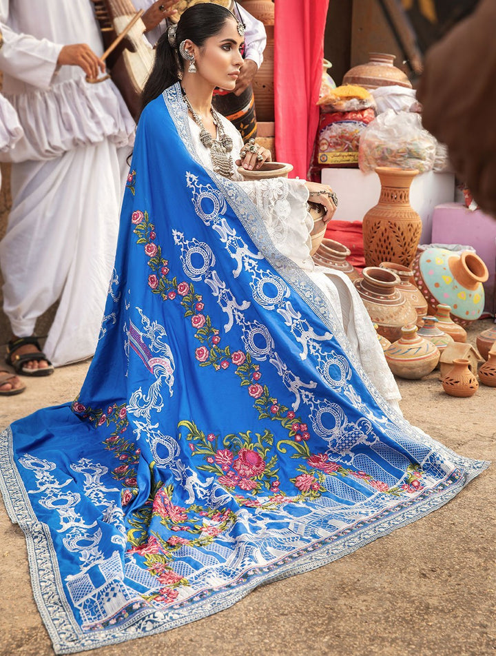 Fancy Shawl FS-001 Blue Shawls FASUNSLAD 