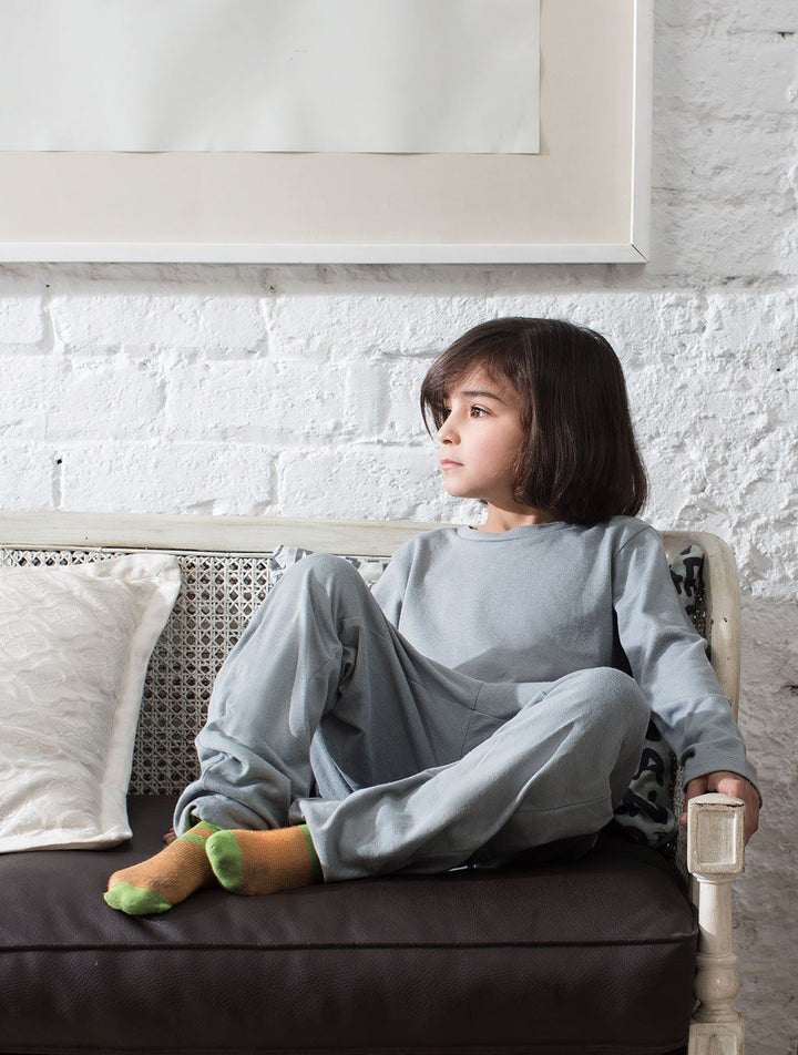 GIRLS GREY COTTON LOUNGEWEAR LW-001 LOUNGEWEAR FASSTIGIR 