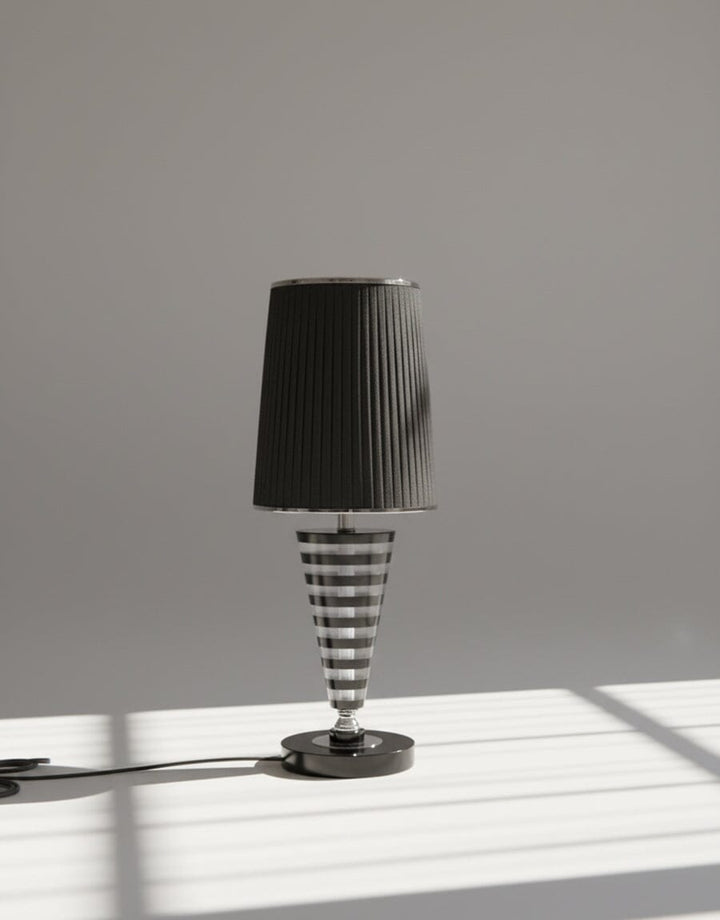 Modern Black Striped Table Lamp Decor KHAS STORES 
