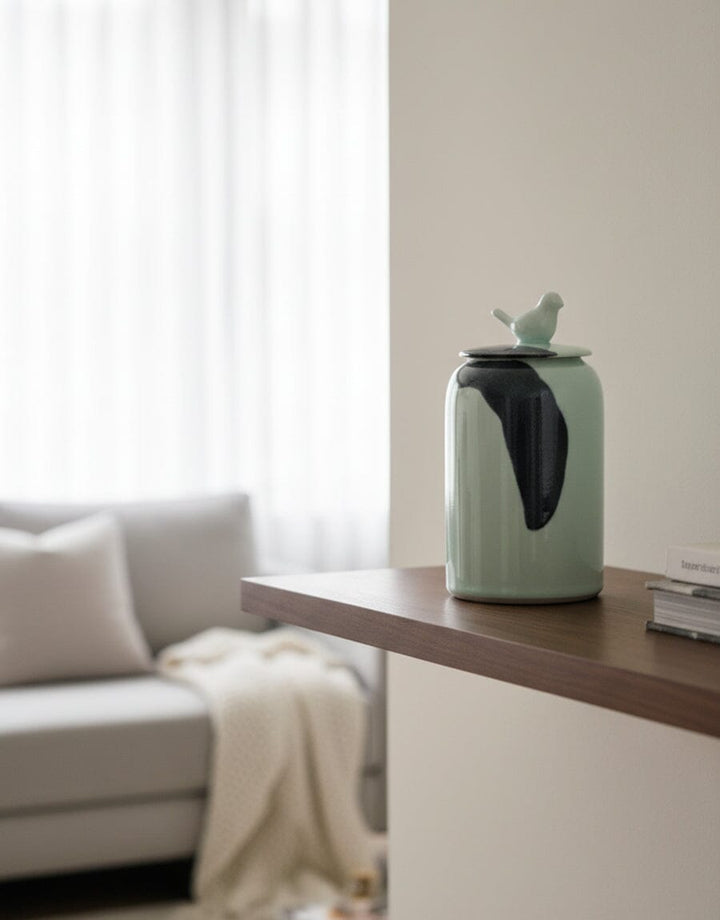 Noir Mist Ceramic Jar Decor KHAS STORES 