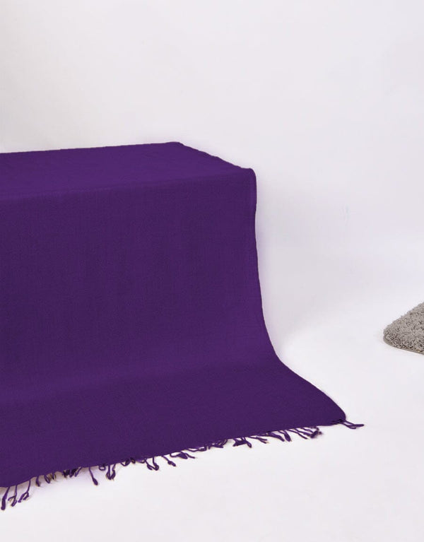 Plain Wool Shawl Purple Apparel & Accessories KHAS STORES 