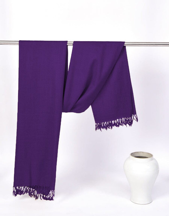 Plain Wool Shawl Purple Apparel & Accessories KHAS STORES 