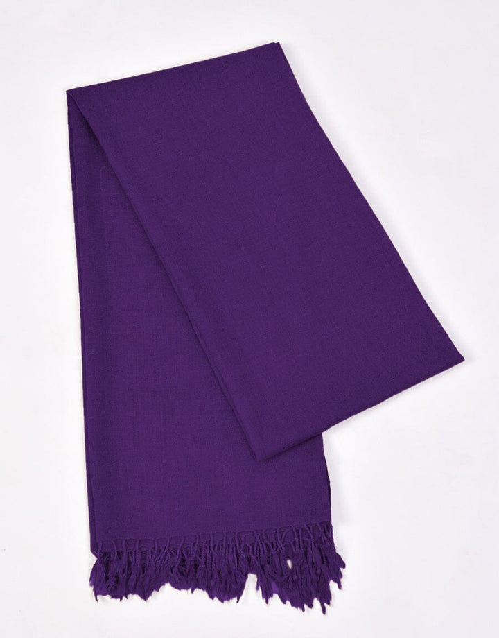 Plain Wool Shawl Purple Apparel & Accessories KHAS STORES 