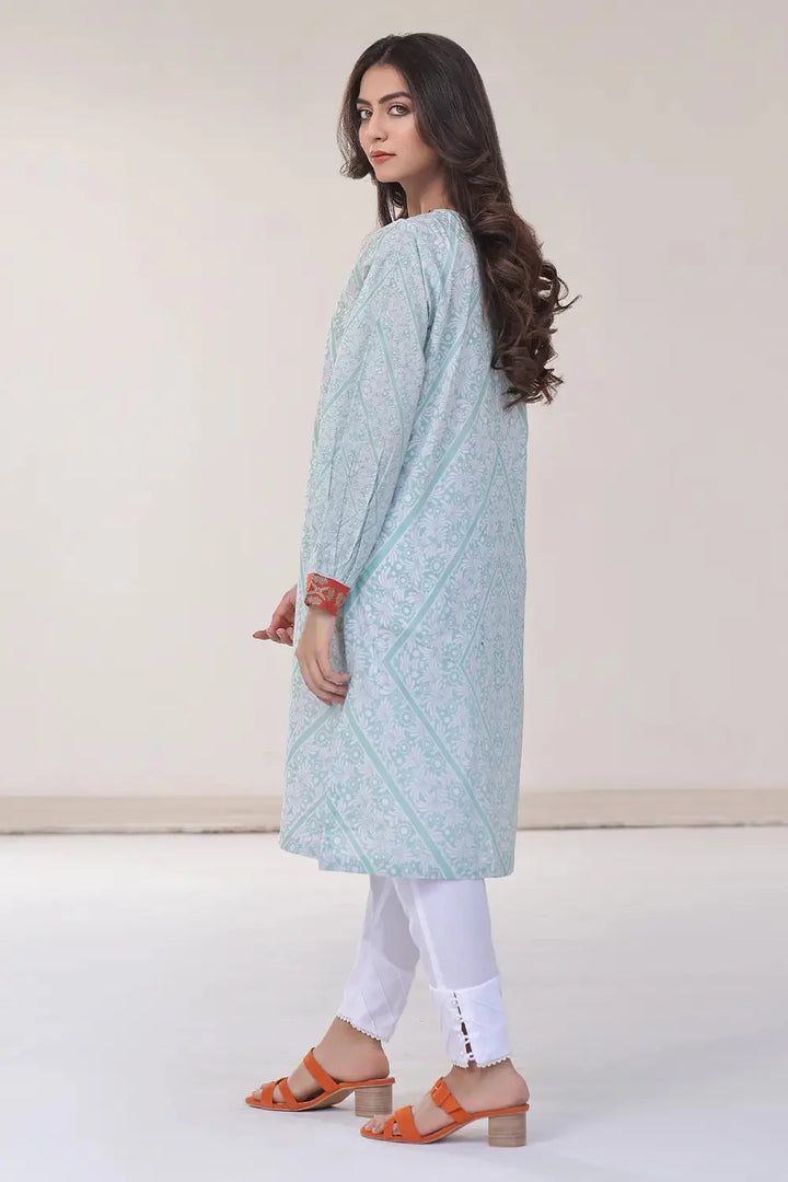 Printed Lawn Stitched Shirt DR-2545 Printed KHAS STORES 