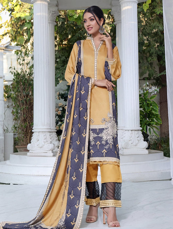 Printed Linen Suit with Printed Dupatta KTE-1643 KHAS STORES 