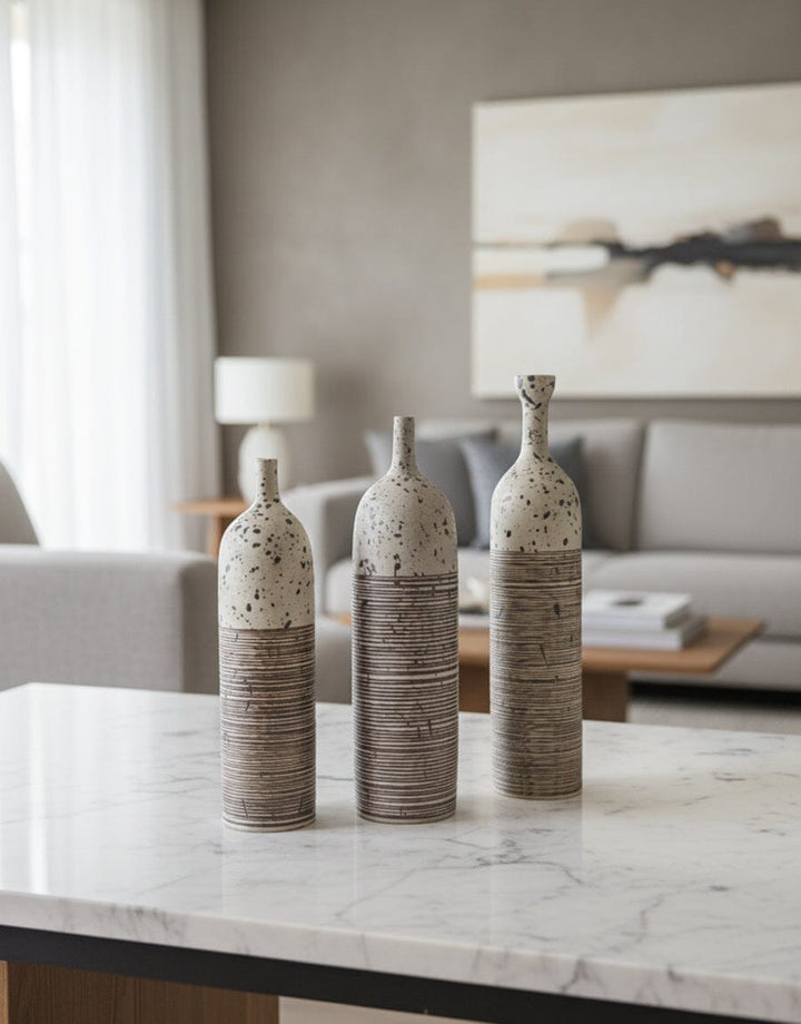 Speckled Ceramic Vase — Modern Minimalist Decor KHAS STORES 