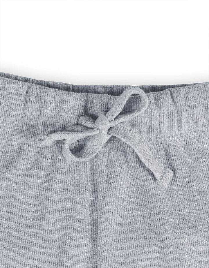 Super Soft Cosy Rib Hoodie & Straight Trousers - Grey Women Lingerie Sadaqat Textile 