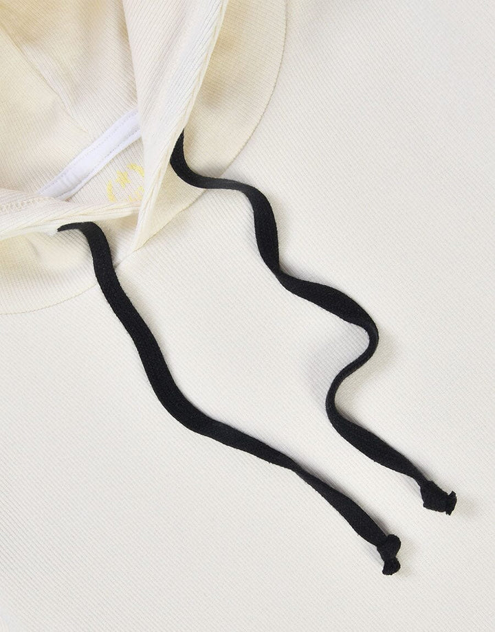 Super Soft Cosy Rib Hoodie & Straight Trousers - Off White Women Lingerie Sadaqat Textile 