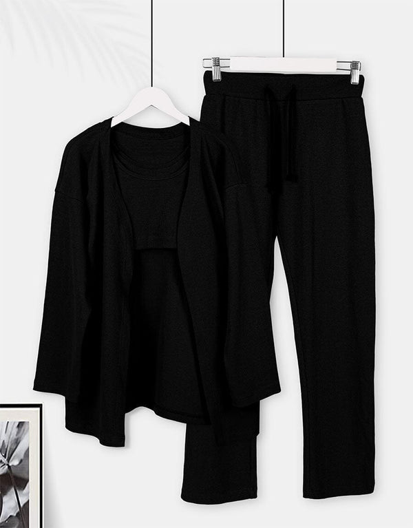 Super Soft Loungewear 3 PC with Cosy Rib Women 3 PC Loungewear Sadaqat Textile 