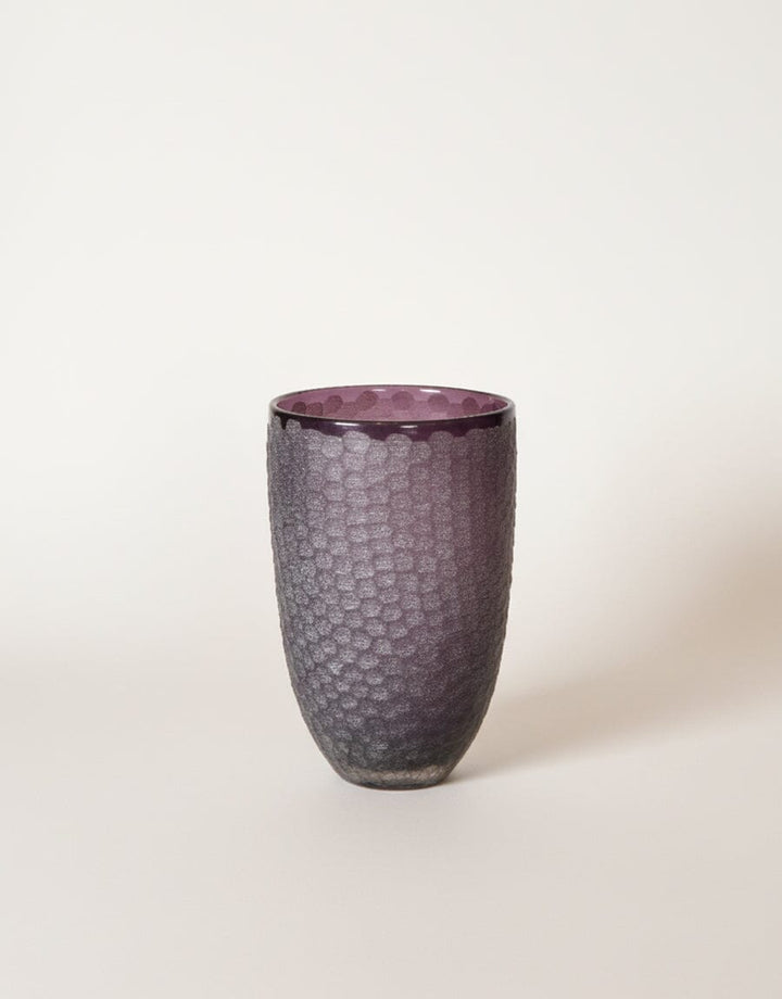 Textured Purple Glass Vase Decor KHAS STORES 