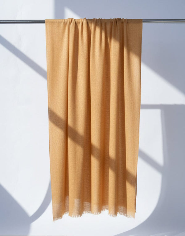 Wool Shawl-Mustard Apparel & Accessories KHAS STORES 