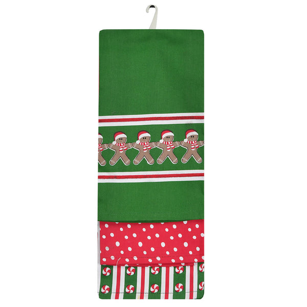 Pack Of 3 Multi Printed Design Kitchen Towel