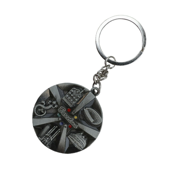 ANF Barcelona Round Metallic Keychain