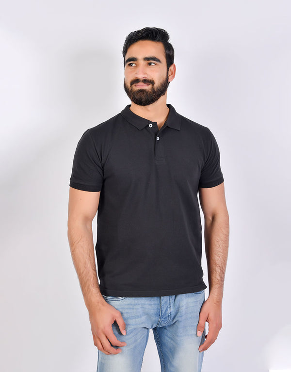 Men's Anko Regular Short Sleeve Polo Shirt-Black
