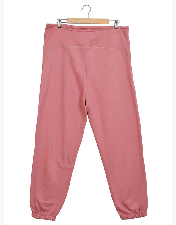 Woman's  Plain Basic Fleece Trouser-Pink
