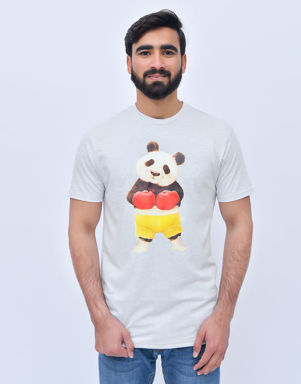 Fighter Panda Grey Men's Tee Shirt