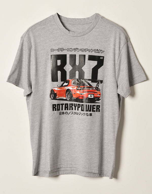 Mazda RX7 Essential Printed Crew Neck T-Shirt
