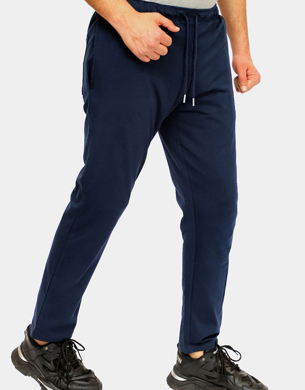 Men's Summer Soft Plain Jersey Trouser-Navy