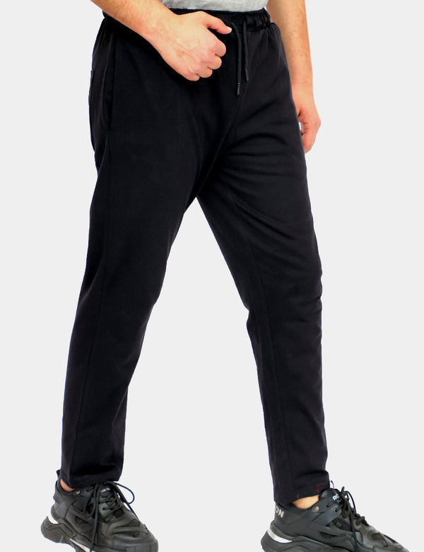 Men's Summer Soft Plain Jersey Trouser-Black