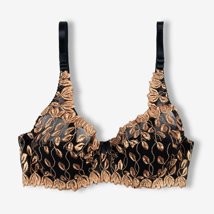 Zinnia - Floral Mesh Low Cut Wired / Non-Wired Full Cup Firm Hold Bra - Espicopink