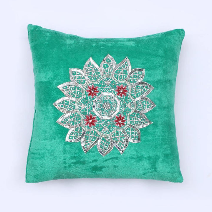 AKC Pure Velvet Embroidered Alluring Filled Cushion - ONIEO - #1Best online shopping store in Pakistan