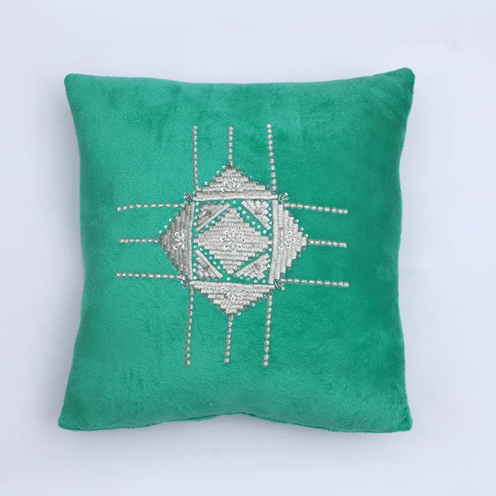 AKC Pure Velvet Embroidered Captivating Filled Cushion - ONIEO - #1Best online shopping store in Pakistan