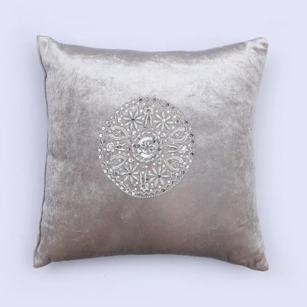 AKC Pure Velvet Embroidered Exquisite Filled Cushion - ONIEO - #1Best online shopping store in Pakistan