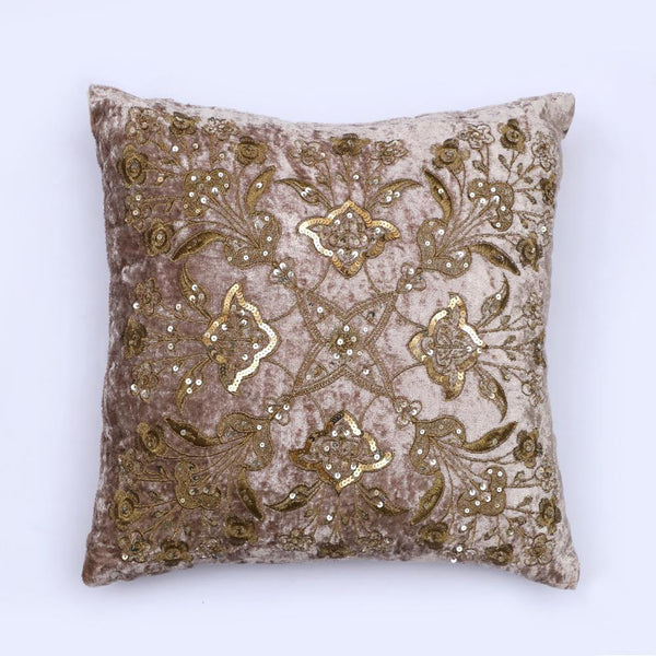 AKC Pure Velvet Embroidered Marvelous Filled Cushion - ONIEO - #1Best online shopping store in Pakistan