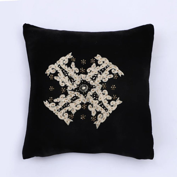 AKC Pure Velvet Embroidered Nishio Filled Cushion - ONIEO - #1Best online shopping store in Pakistan