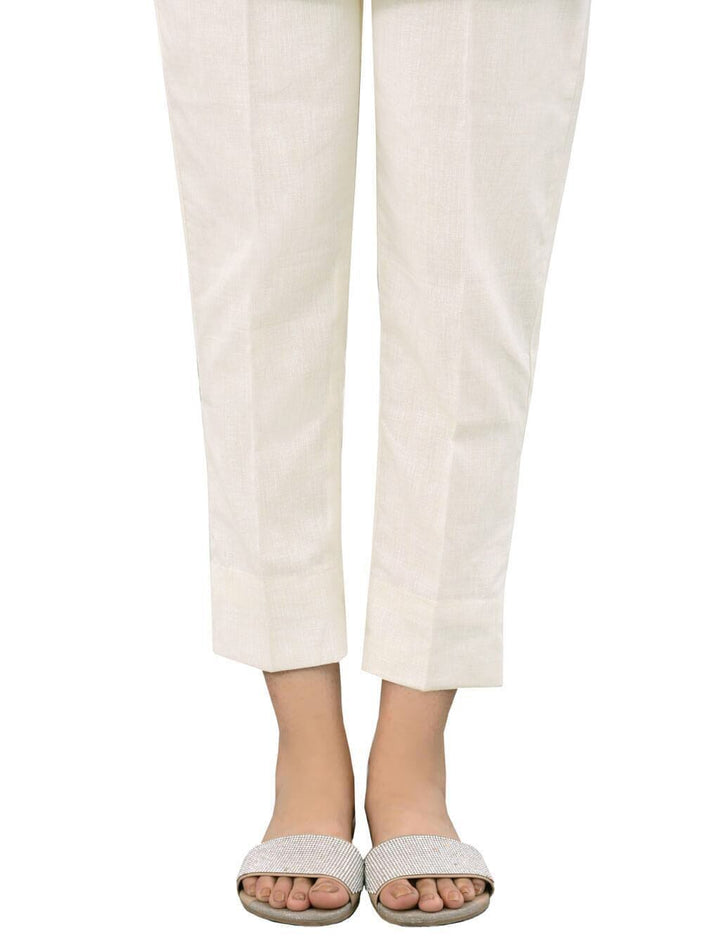 Cotton Trouser TR-1004 Off White Women Bottoms KHAS STORES 