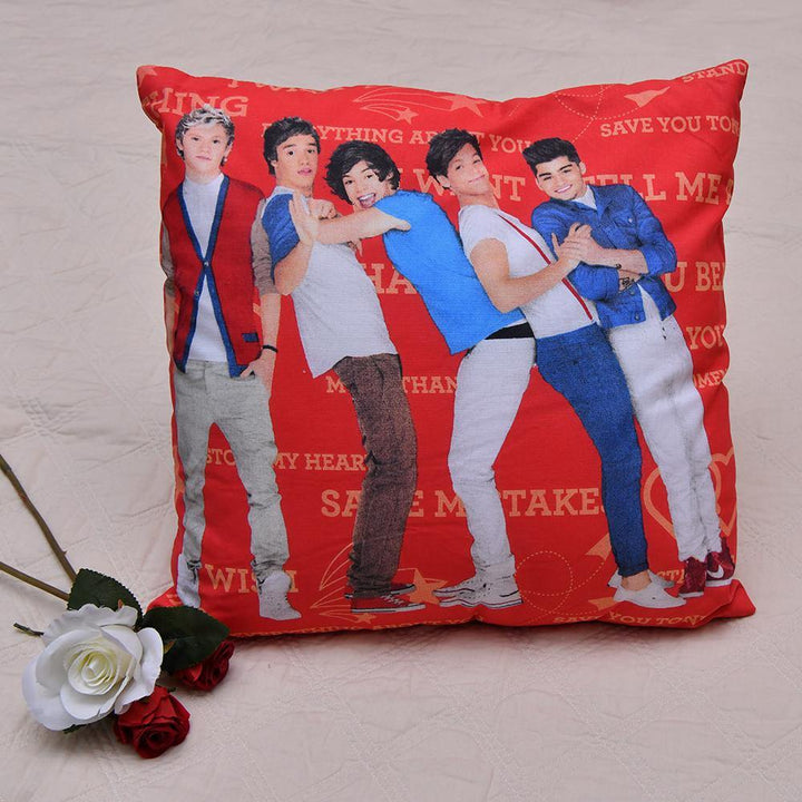 Five Men Printed Filled Cushion - ONIEO - #1Best online shopping store in Pakistan