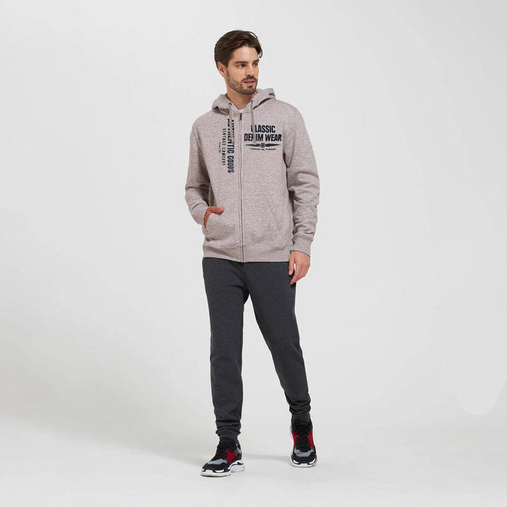 IDT Men's Classic Denim Wear Printed Zipper Hoodie - ONIEO - #1Best online shopping store in Pakistan