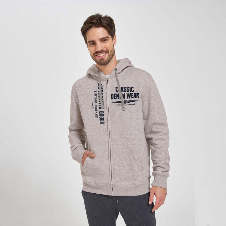 IDT Men's Classic Denim Wear Printed Zipper Hoodie - ONIEO - #1Best online shopping store in Pakistan