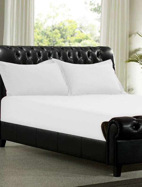 L&C Plain/ Dyed White 250 TC Single Size 3 PCS Sheet Set Bed Set SLEEP DOWN