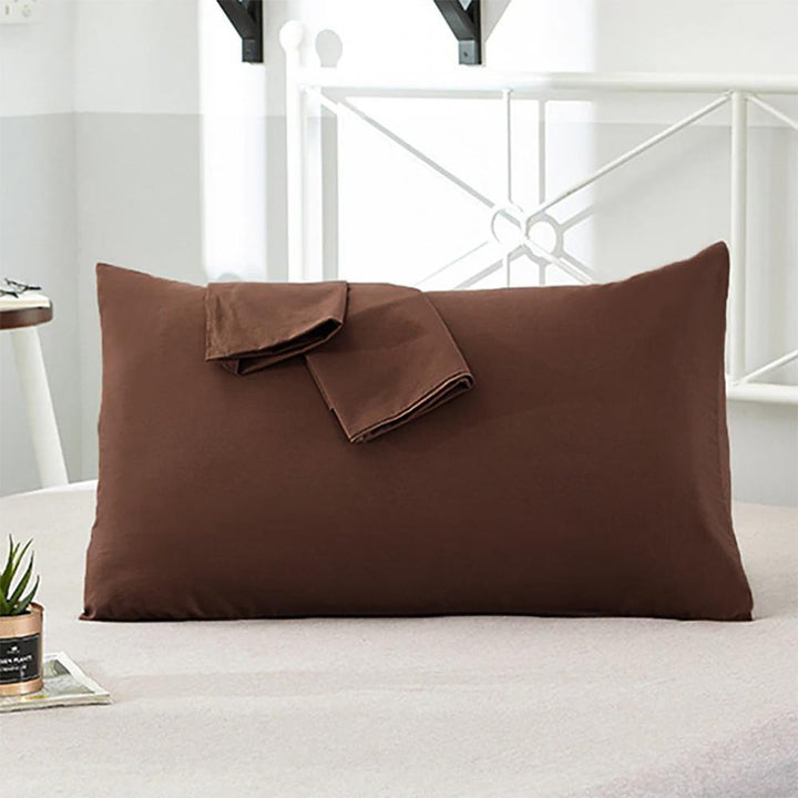 P&J Emporium Home Podocarpus Pillow Cover Pair Pillow Covers SLEEP DOWN Chocolate 
